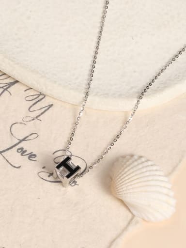 925 Sterling Silver Letter Classic Long Strand Necklace