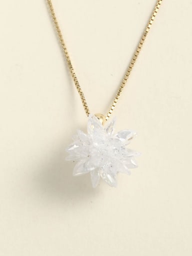 925 Sterling Silver Crystal White Irregular Minimalist Choker Necklace