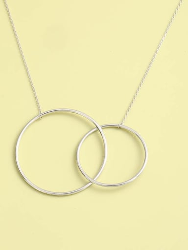 925 Sterling Silver Round Minimalist Long Strand Necklace