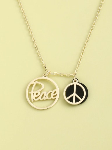 925 Sterling Silver Acrylic Letter Minimalist Long Strand Necklace