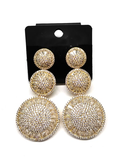 GODKI Luxury Women Wedding Dubai Copper Cubic Zirconia White Round Luxury Drop Earring