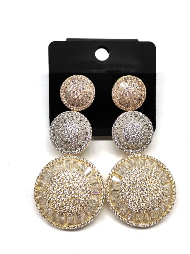 GODKI Luxury Women Wedding Dubai Copper Cubic Zirconia White Round Luxury Drop Earring