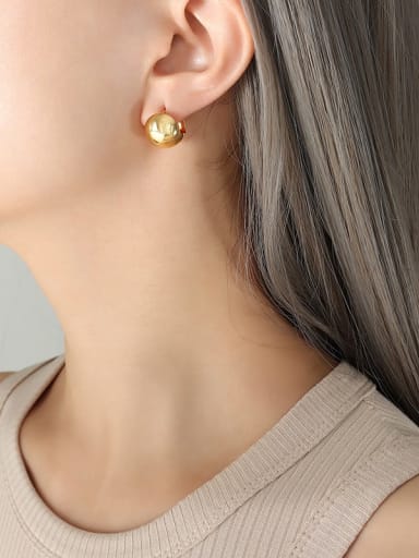 F172 Gold Earrings Titanium Steel Geometric Trend Earring