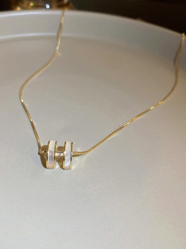 PL015 H Titanium Steel Letter Dainty Necklace