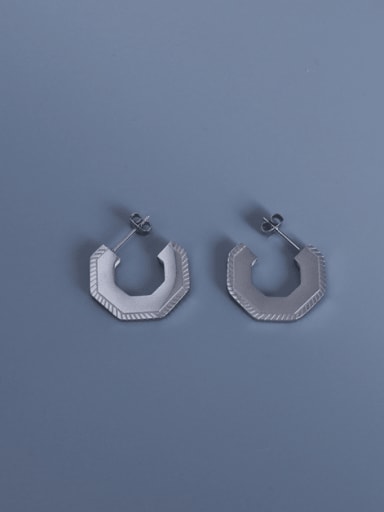 steel geometric Earrings Titanium 316L Stainless Steel Geometric Vintage Stud Earring with e-coated waterproof