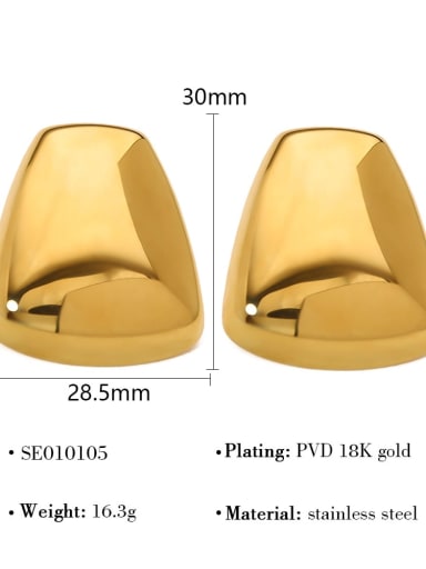 SE010105 Titanium Steel Geometric Trend Stud Earring