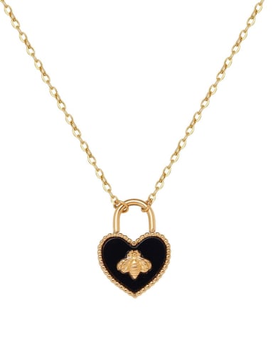 custom Titanium Steel Enamel Heart Trend Necklace