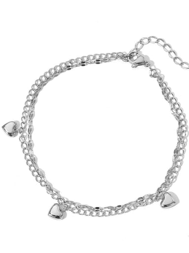 Stainless steel Heart Dainty  Anklet
