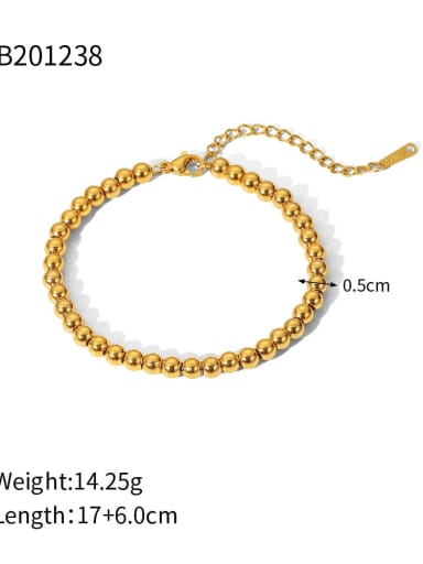 Stainless steel Geometric Beaded Bracelet