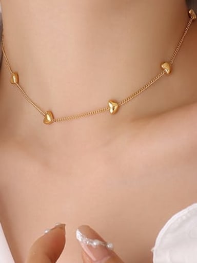 Titanium Steel Minimalist Heart Bracelet and Necklace Set