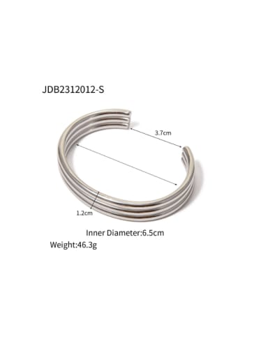 Stainless steel Three Layers Of Ribbing Ring and Bangle Set