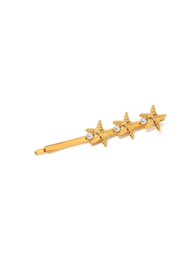 Stainless steel Imitation Pearl Minimalist Sea Star Hair Pin