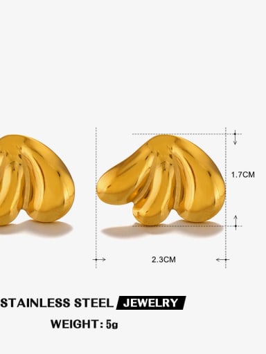 Geometric Earrings Gold 5 Stainless steel Geometric Trend Stud Earring