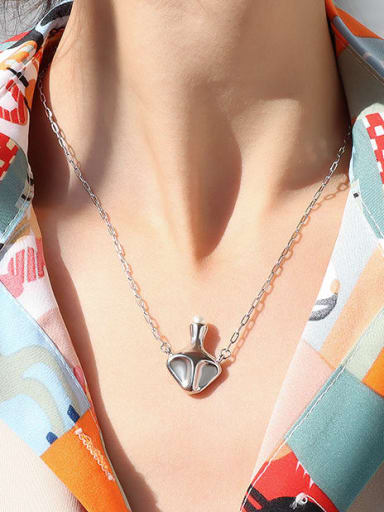 Titanium 316L Stainless Steel Irregular Minimalist Necklace with e-coated waterproof
