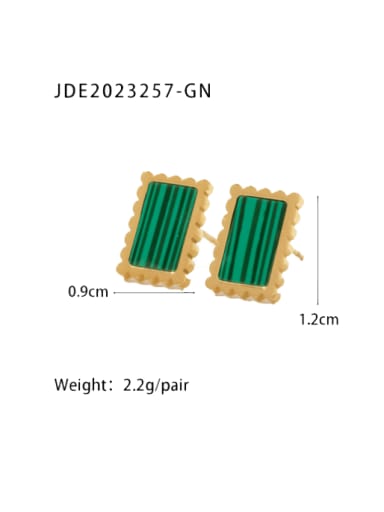 JDE2023257 GN Stainless steel Shell Geometric Minimalist Stud Earring