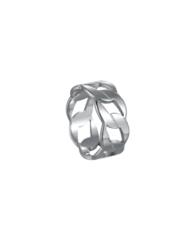 Stainless steel Hollow Geometric Minimalist  Chain Men's Ring