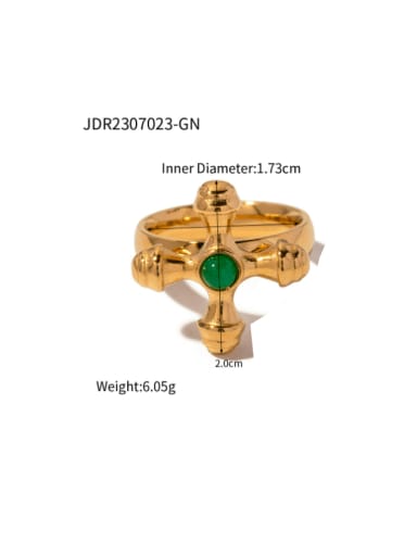 JDR2307023 GN 7 Stainless steel Cross Hip Hop Band Ring