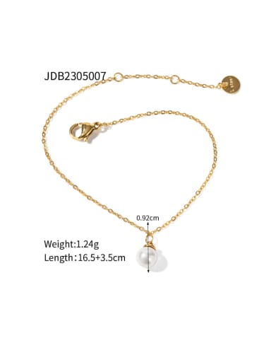 JDB2305007 Stainless steel Imitation Pearl Irregular Minimalist Link Bracelet