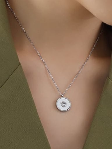 P305 Steel Necklace 40 +5cm Titanium Steel Shell Geometric Minimalist Necklace