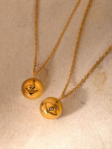 Stainless steel Round Ball Hip Hop Necklace