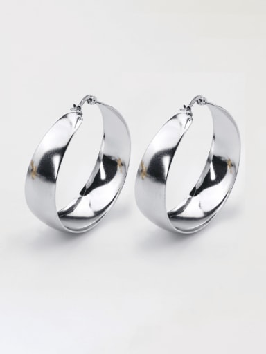 Titanium Steel Round Minimalist Hoop Earring