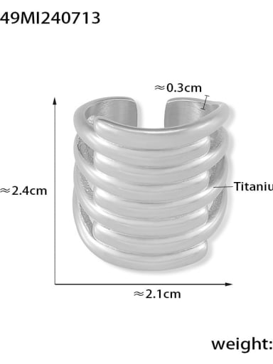 A549 Steel Ring Titanium Steel Geometric Trend Band Ring