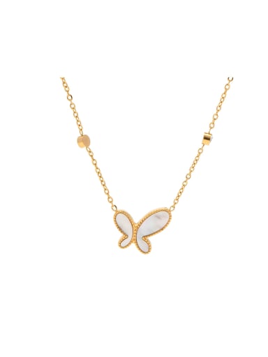 Stainless steel Shell Butterfly Dainty Necklace