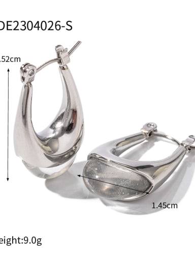 JDE2304026 S Stainless steel Resin Geometric Trend Stud Earring