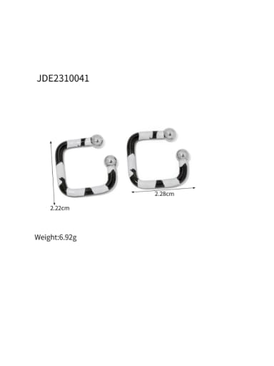 Stainless steel Enamel Geometric Minimalist Stud Earring