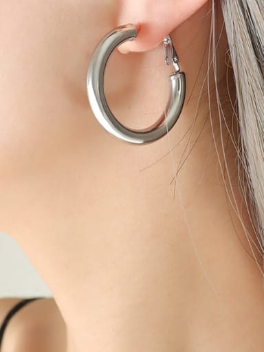 F233 Small Steel Earrings Titanium Steel Geometric Minimalist Stud Earring
