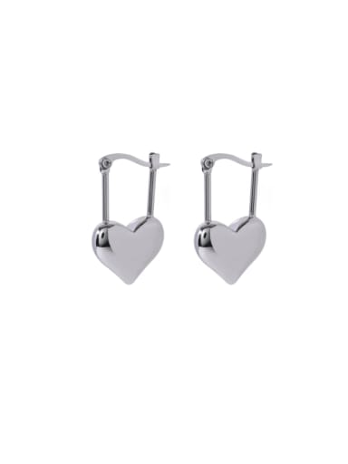 Stainless steel Heart Minimalist Huggie Earring