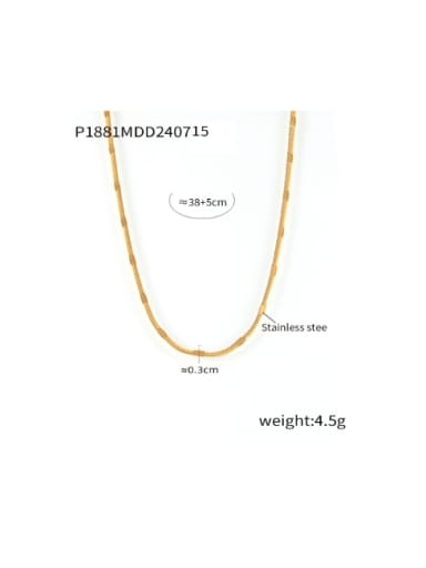 P1881 Golden Necklace Stainless steel Twist Irregular  Chain Minimalist Necklace