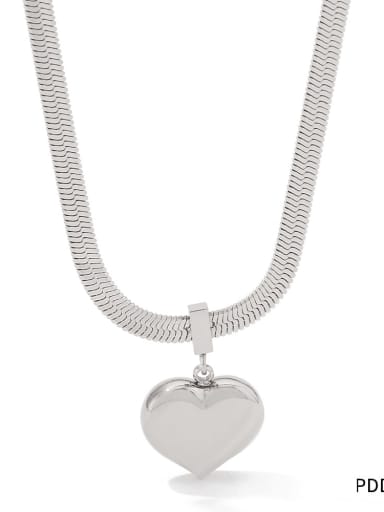 Stainless steel Heart Trend Cuban Necklace
