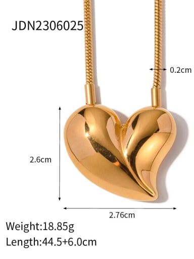 JDN2306025 Stainless steel Heart Trend Necklace
