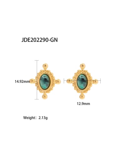 Stainless steel Turquoise Geometric Trend Stud Earring