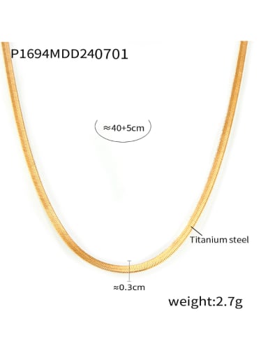 P1694 Gold Necklace Titanium Steel Shell Geometric Minimalist Necklace