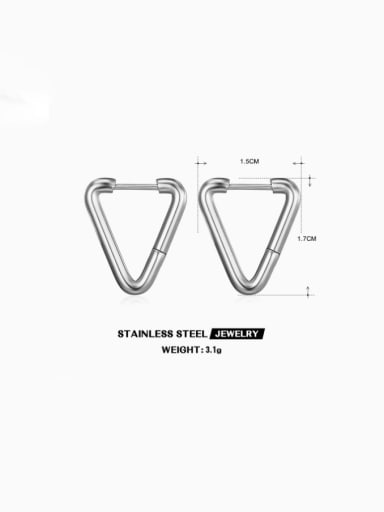 Steel Triangle Earrings Stainless steel Triangle Minimalist Huggie Earring