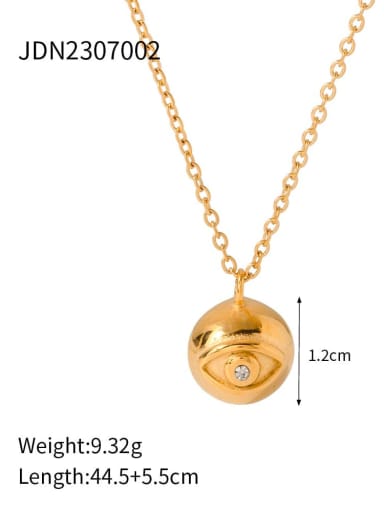 JDN2307002 Stainless steel Round Ball Hip Hop Necklace