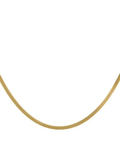 gold 4mm (SN20121109L-G) Snake bone chain gold cold wind personality clavicle titanium steel necklace
