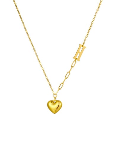 custom Titanium Steel Heart Minimalist Necklace