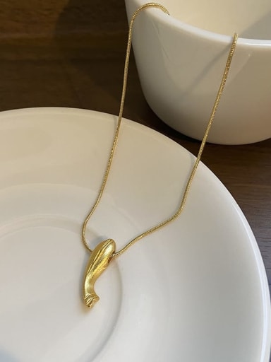 Little Whale [Steel Snake Bone Chain] Titanium Steel Fish Minimalist Necklace