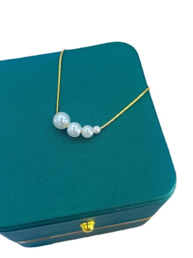 Titanium Steel Imitation Pearl Minimalist Necklace