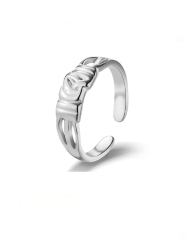 SR22040106S Stainless steel Irregular Minimalist Band Ring