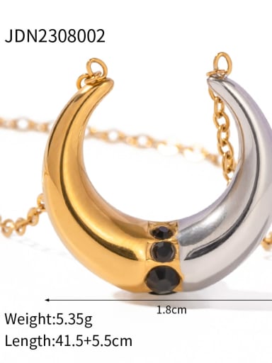 JDN2308002 Stainless steel Trend Moon  Earring and Necklace Set