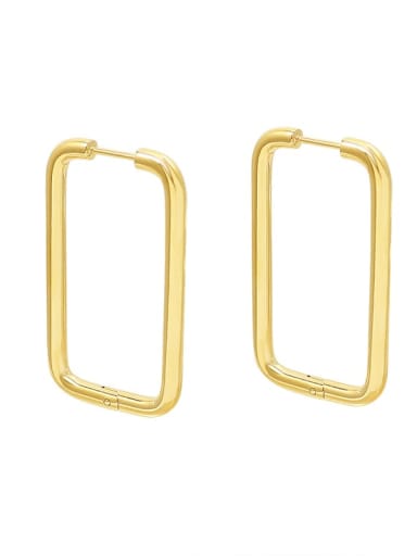 F546 Gold Earrings Titanium Steel Geometric Minimalist Huggie Earring