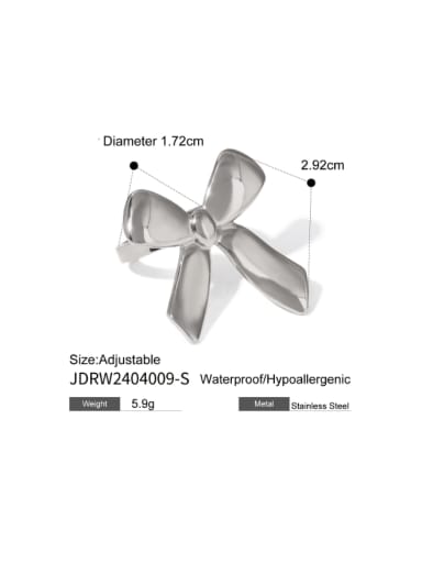 JDRW2404009 Steel Stainless steel Butterfly Minimalist Band Ring