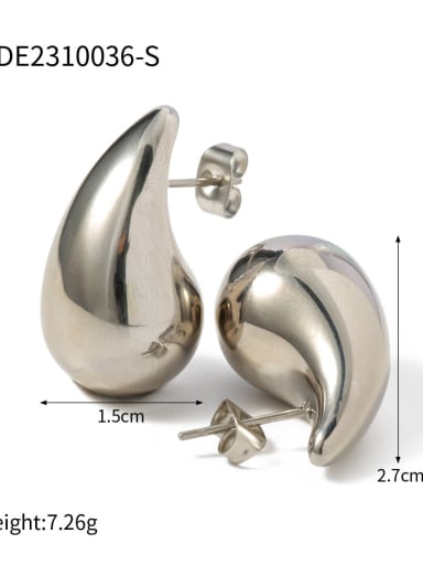 JDE2310036 S Stainless steel Water Drop Trend Stud Earring