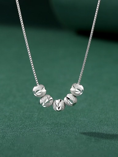 Titanium Steel Bead Round Minimalist Necklace
