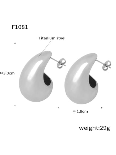 Titanium Steel Drop Metal Earring with 6 styles
