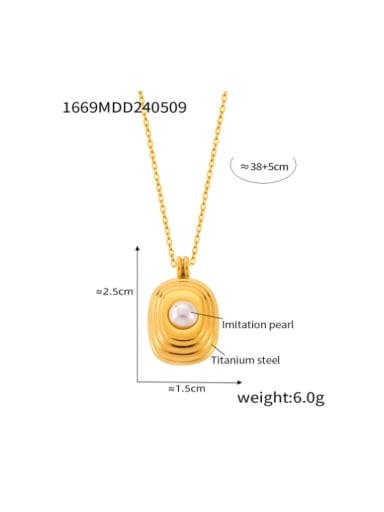 P1669 Golden Necklace Titanium Steel Geometric Minimalist Necklace